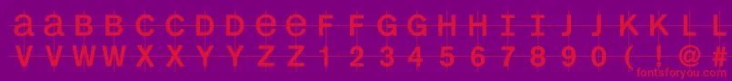 Kl1monocaseKrux Font – Red Fonts on Purple Background