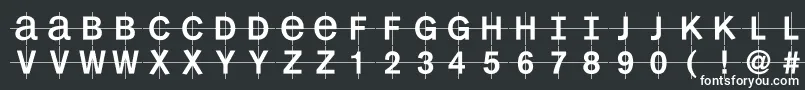 フォントKl1monocaseKrux – 白い文字