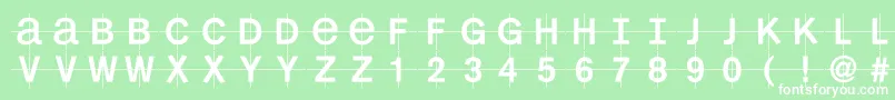 Kl1monocaseKrux Font – White Fonts on Green Background