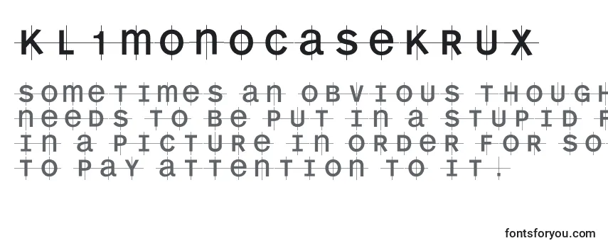Обзор шрифта Kl1monocaseKrux