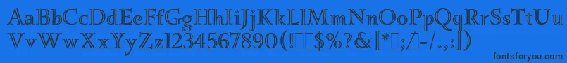 IgnatiusLetPlain.1.0 Font – Black Fonts on Blue Background