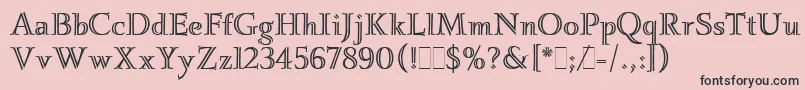 IgnatiusLetPlain.1.0 Font – Black Fonts on Pink Background