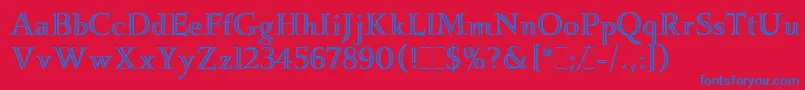 IgnatiusLetPlain.1.0 Font – Blue Fonts on Red Background