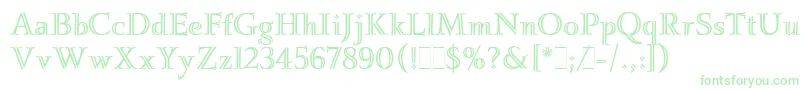 IgnatiusLetPlain.1.0 Font – Green Fonts on White Background