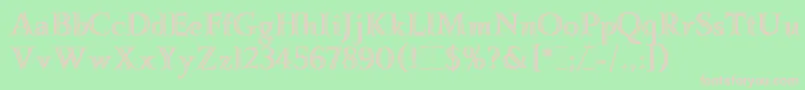 IgnatiusLetPlain.1.0 Font – Pink Fonts on Green Background