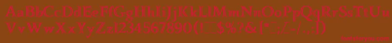 IgnatiusLetPlain.1.0 Font – Red Fonts on Brown Background