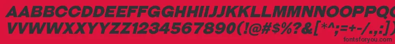 GalderglynnTitlingBlIt Font – Black Fonts on Red Background