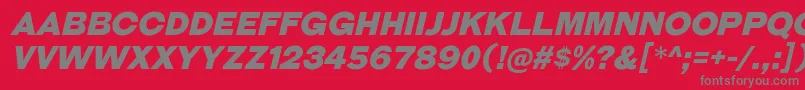 GalderglynnTitlingBlIt Font – Gray Fonts on Red Background