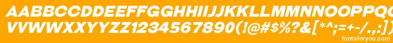 フォントGalderglynnTitlingBlIt – オレンジの背景に白い文字