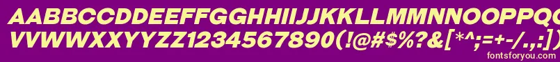 GalderglynnTitlingBlIt Font – Yellow Fonts on Purple Background