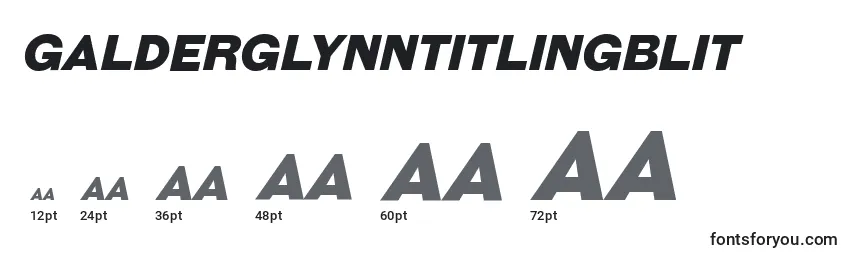 GalderglynnTitlingBlIt Font Sizes