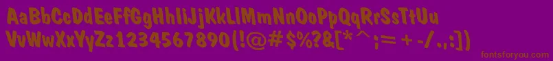 DominorevoblBold Font – Brown Fonts on Purple Background