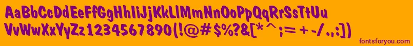 DominorevoblBold Font – Purple Fonts on Orange Background