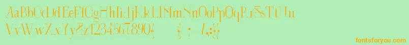 LousianeLight Font – Orange Fonts on Green Background