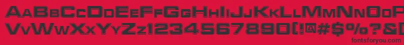 Trekker3Regular Font – Black Fonts on Red Background