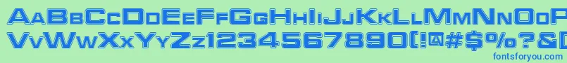 Trekker3Regular Font – Blue Fonts on Green Background