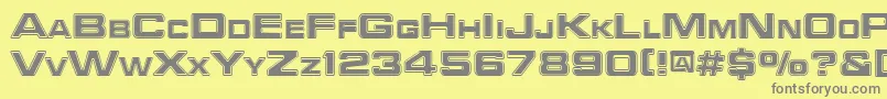 Trekker3Regular Font – Gray Fonts on Yellow Background