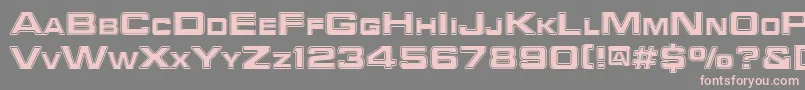Trekker3Regular Font – Pink Fonts on Gray Background