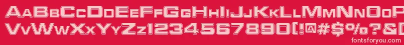 Trekker3Regular Font – Pink Fonts on Red Background