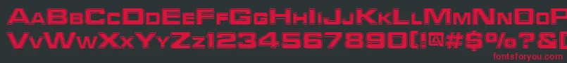 Trekker3Regular Font – Red Fonts on Black Background