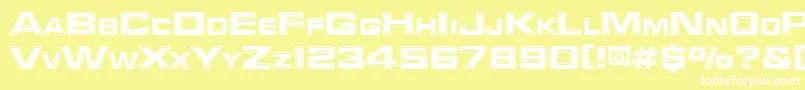 Trekker3Regular Font – White Fonts on Yellow Background