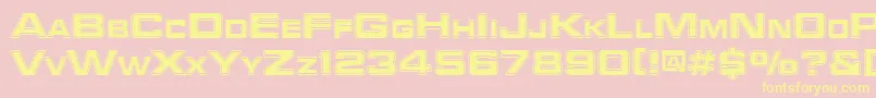 Trekker3Regular Font – Yellow Fonts on Pink Background