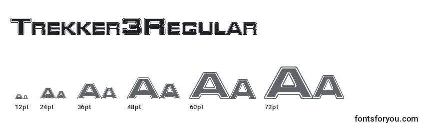Размеры шрифта Trekker3Regular