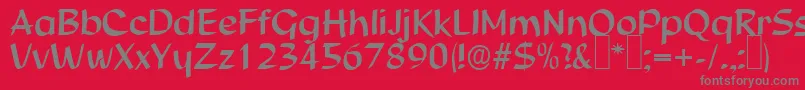 S850ScriptRegular Font – Gray Fonts on Red Background