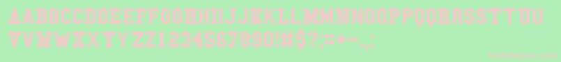 CollegeBold Font – Pink Fonts on Green Background