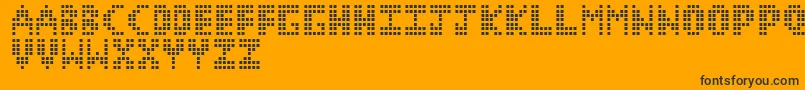 CorruptPixel1 Font – Black Fonts on Orange Background