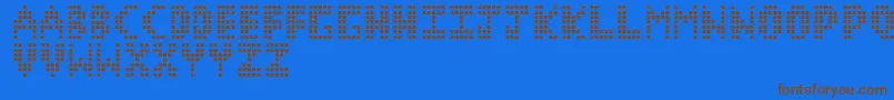 CorruptPixel1 Font – Brown Fonts on Blue Background