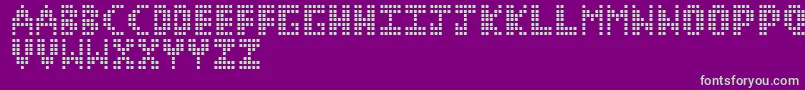 CorruptPixel1-Schriftart – Grüne Schriften auf violettem Hintergrund