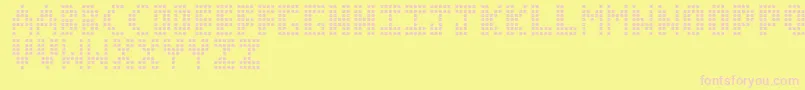 CorruptPixel1 Font – Pink Fonts on Yellow Background