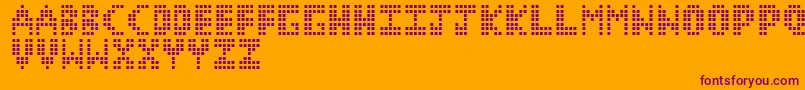 CorruptPixel1 Font – Purple Fonts on Orange Background
