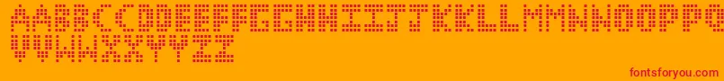 CorruptPixel1 Font – Red Fonts on Orange Background