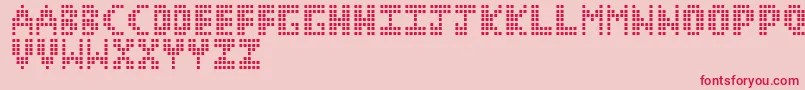 CorruptPixel1 Font – Red Fonts on Pink Background