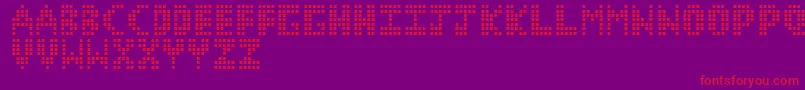 fuente CorruptPixel1 – Fuentes Rojas Sobre Fondo Morado
