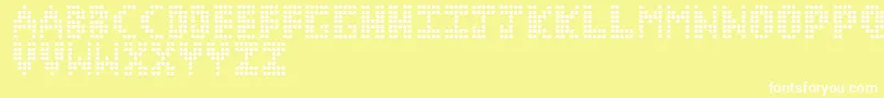 CorruptPixel1 Font – White Fonts on Yellow Background