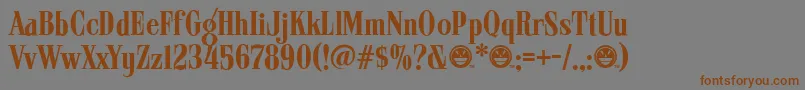 Arb08AnCas Font – Brown Fonts on Gray Background