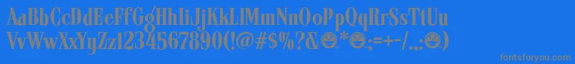 Arb08AnCas Font – Gray Fonts on Blue Background