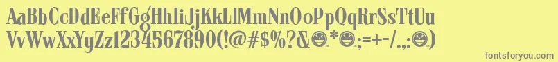 Arb08AnCas Font – Gray Fonts on Yellow Background