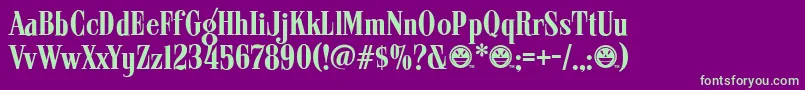 Arb08AnCas Font – Green Fonts on Purple Background