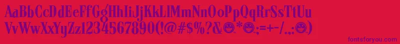 Arb08AnCas Font – Purple Fonts on Red Background