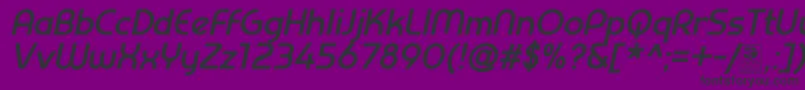 PrestijBoldItalicDemo Font – Black Fonts on Purple Background