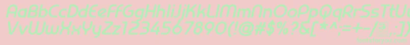 PrestijBoldItalicDemo Font – Green Fonts on Pink Background