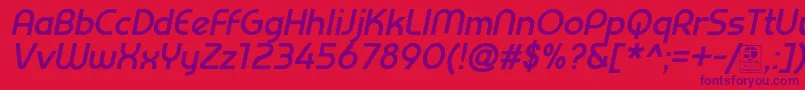 PrestijBoldItalicDemo Font – Purple Fonts on Red Background