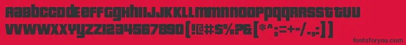 PricedownblRegular Font – Black Fonts on Red Background
