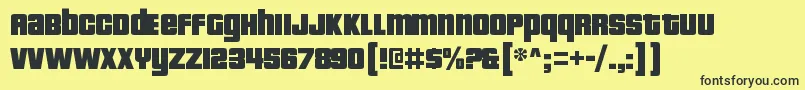 PricedownblRegular Font – Black Fonts on Yellow Background