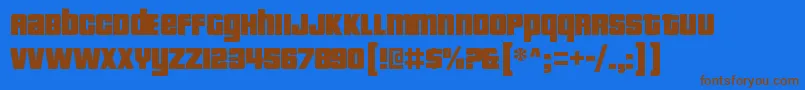 PricedownblRegular Font – Brown Fonts on Blue Background