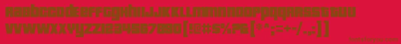 PricedownblRegular Font – Brown Fonts on Red Background